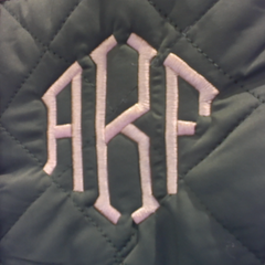 BLOOPER CLOTHING: Monogrammed Quilted Barn Coat
