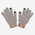personalized gloves in heathered brown