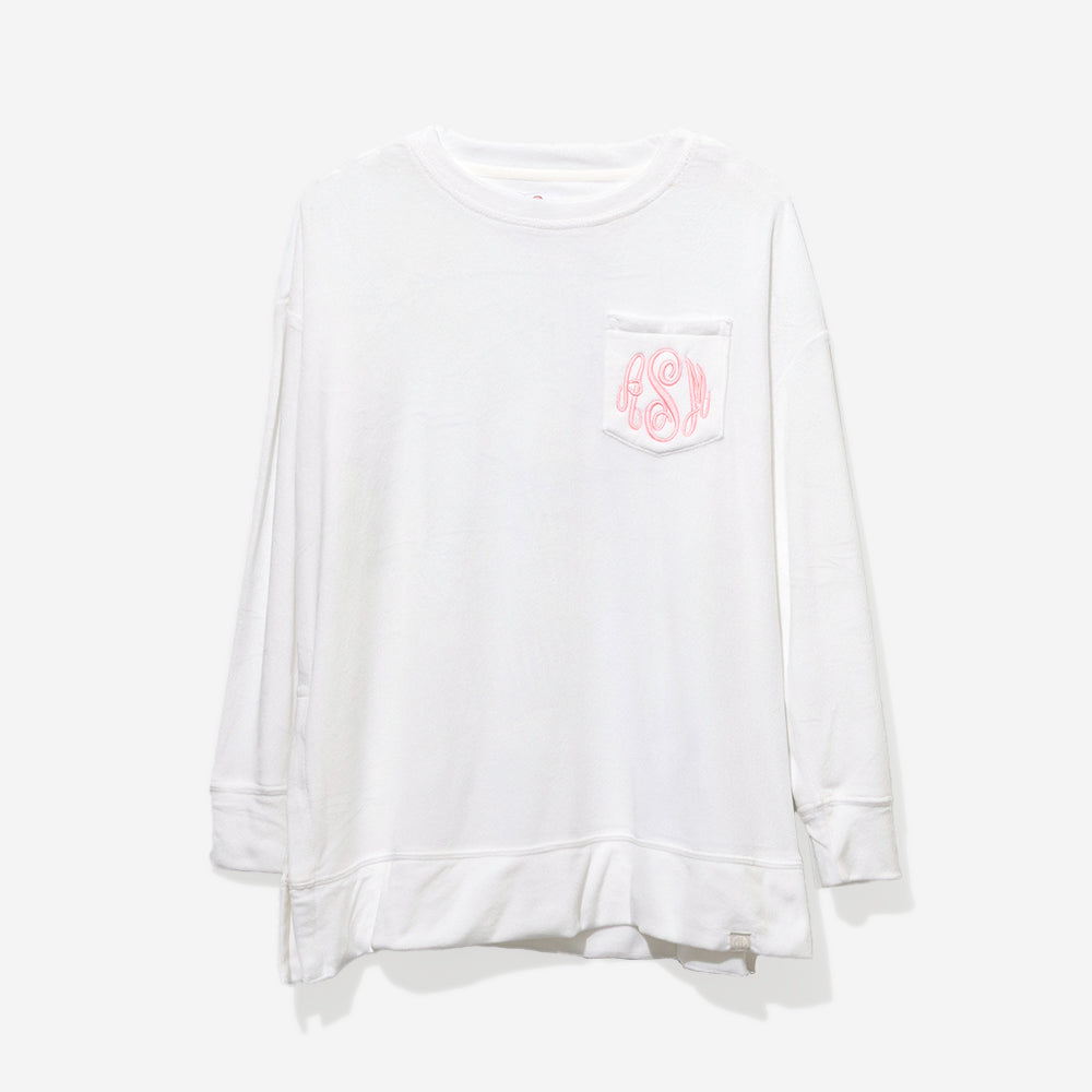 Monogrammed Softspun Sweatshirt in White