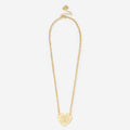 Monogrammed Heart Pendant Necklace in Gold