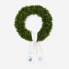Personalized New Baby Wreath Sash - Boy