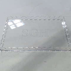 BLOOPER ACCESSORY: Monogrammed Scallop Acrylic Tray