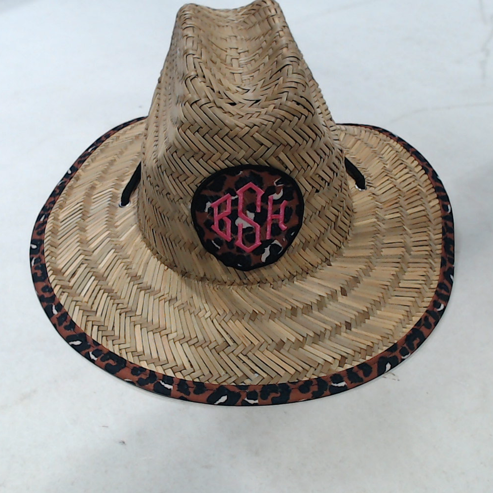 BLOOPER KIDS: Monogrammed Kids Straw Hat