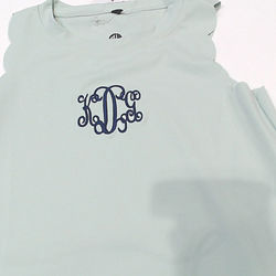 BLOOPER KIDS CLOTHING: Monogrammed Girls Scallop Dress