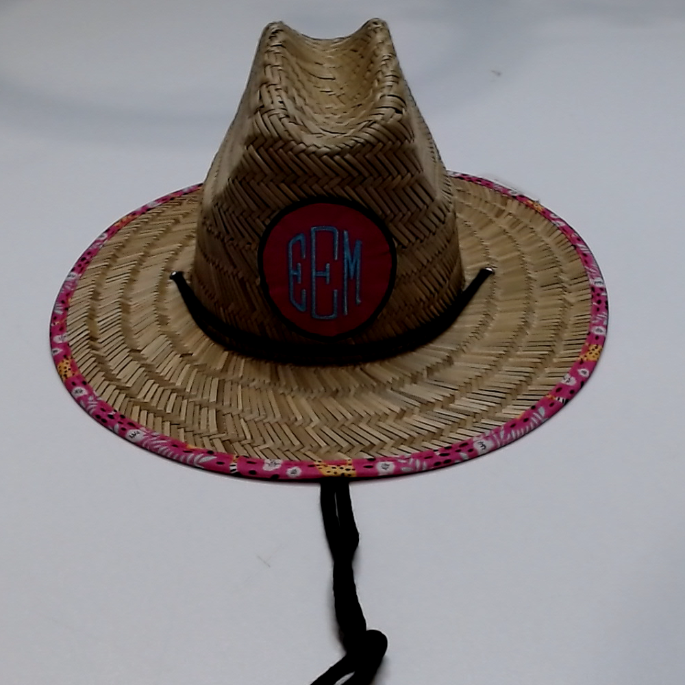 BLOOPER KIDS: Monogrammed Kids Straw Hat