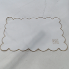 BLOOPER ACCESSORY: Monogrammed Scalloped Placemat