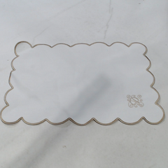 BLOOPER ACCESSORY: Monogrammed Scalloped Placemat