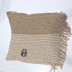 BLOOPER CLOTHING: Monogrammed Striped Chenille Poncho