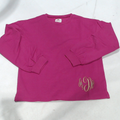 BLOOPER KIDS: Monogrammed Kids Puff Sleeve Sweatshirt