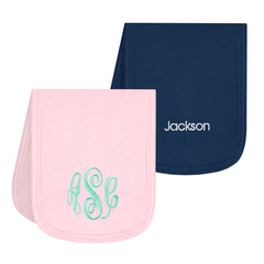 monogrammed baby terry burp cloths