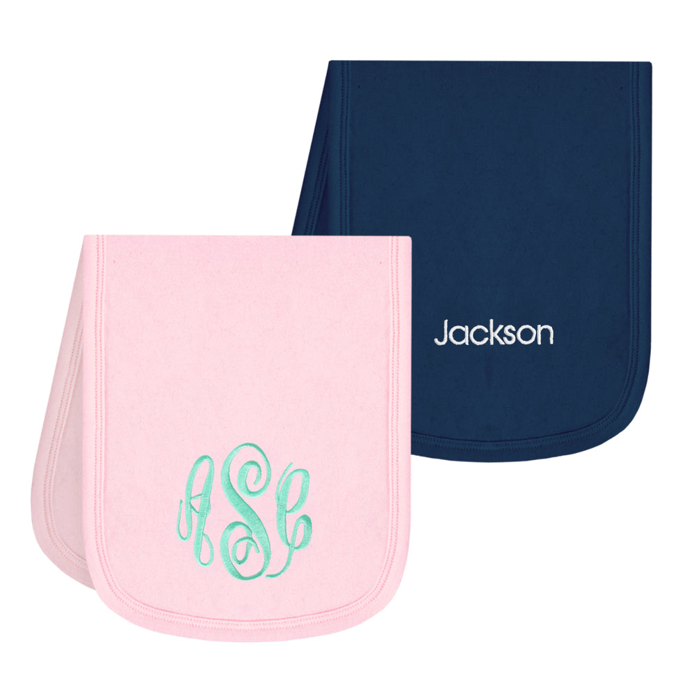 monogrammed baby terry burp cloths