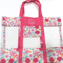 BLOOPER BAG: Monogrammed Clear Beach Tote