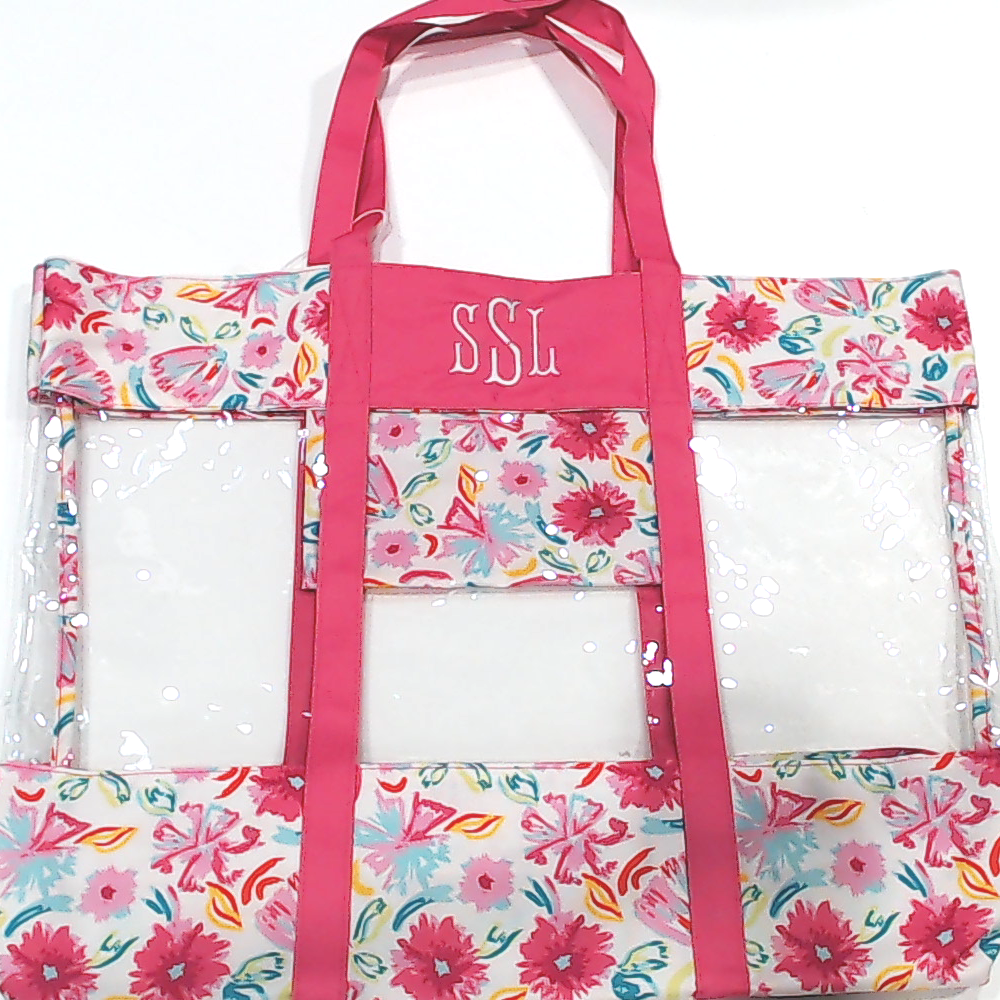 BLOOPER BAG: Monogrammed Clear Beach Tote