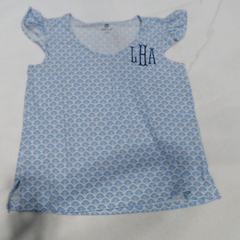 BLOOPER CLOTHING: Monogrammed Ruffle Pajama Top