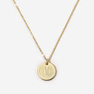 Monogrammed Kids Disc Necklace | Gold