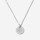 Monogrammed Kids Disc Necklace | Silver