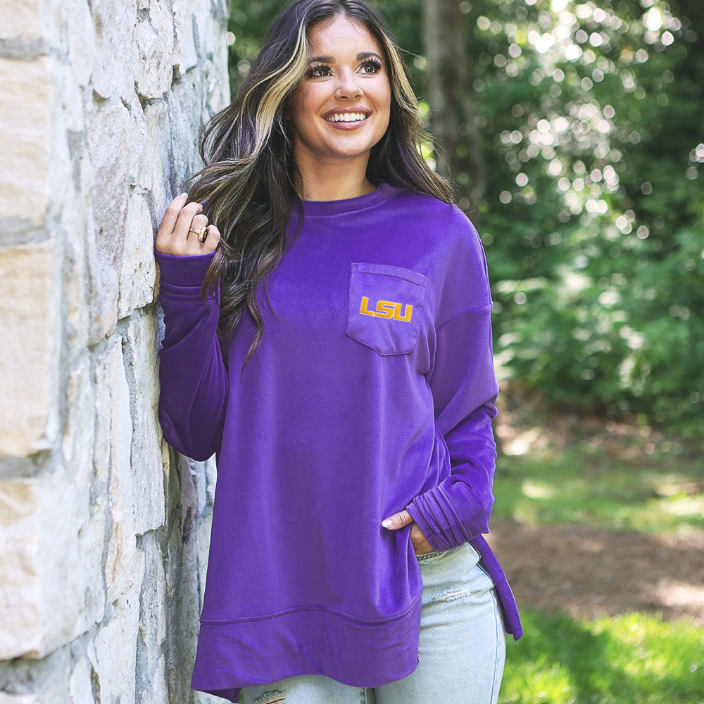 LSU Tigers softspun sweatshirt on peyton