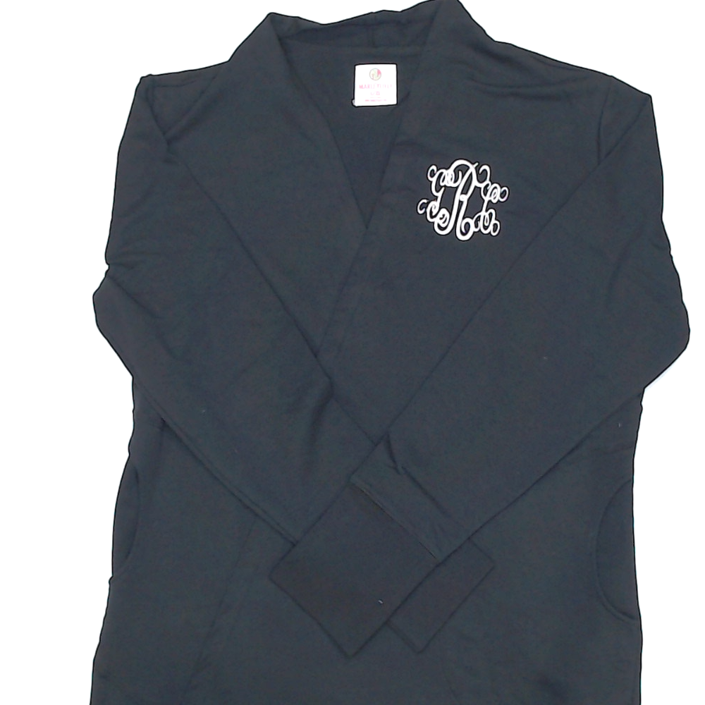 BLOOPER CLOTHING: Monogrammed Sweatshirt Cardigan