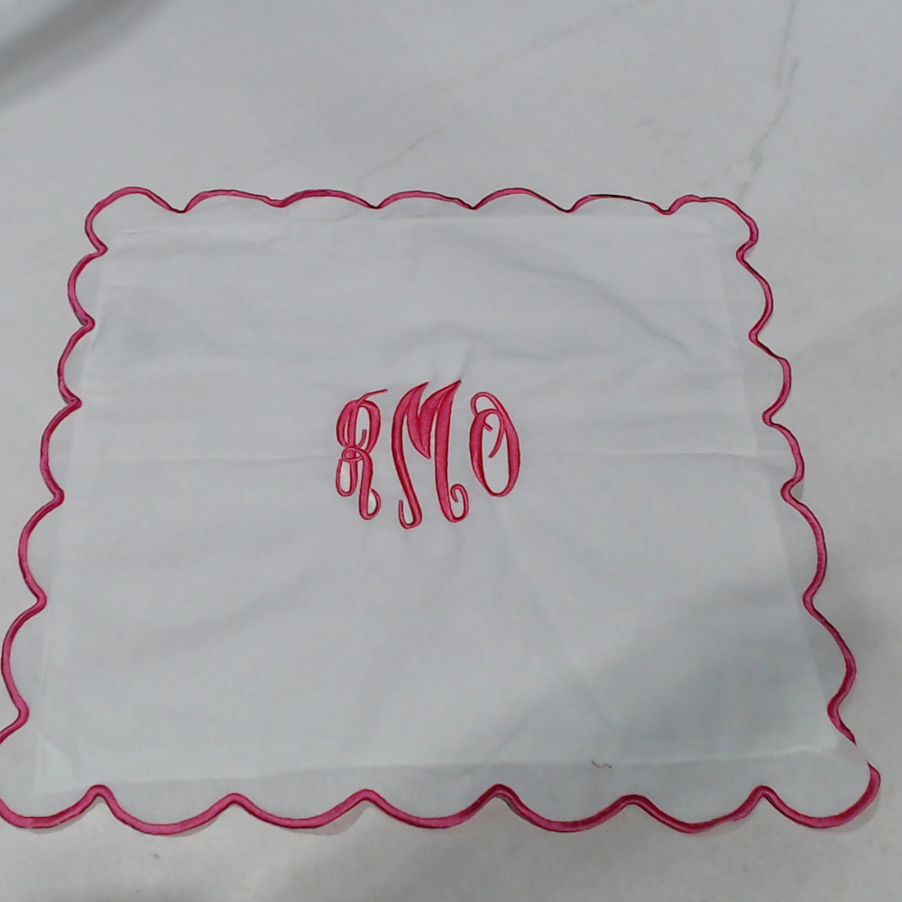 BLOOPER ACCESSORY: Monogrammed Scalloped Pillow Sham