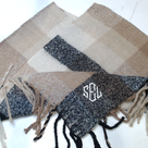BLOOPER CLOTHING: Monogrammed Plaid Poncho