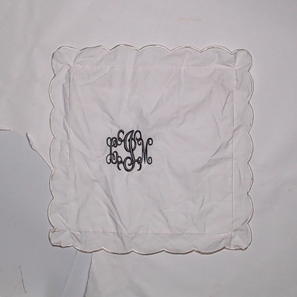 BLOOPER ACCESSORY: Monogrammed Pillow Sham