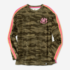 BLOOPER CLOTHING: Monogrammed Striped Sleeve Shirt