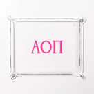 Alpha Omicron Pi Acrylic Tray | Clear