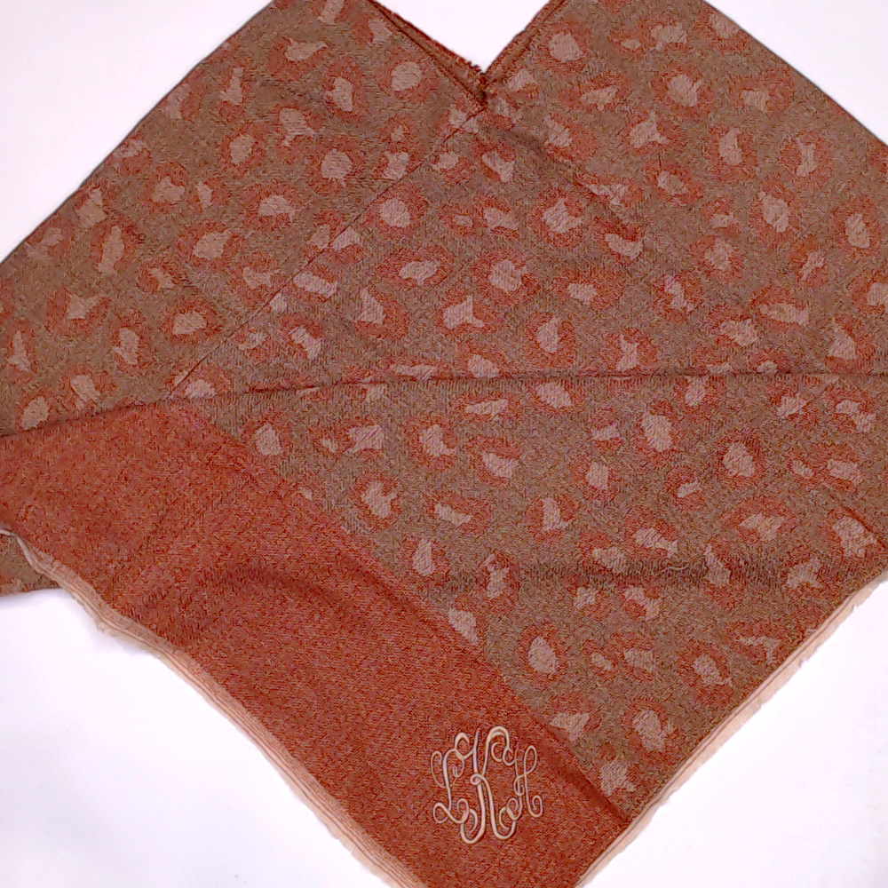 BLOOPER CLOTHING: Monogrammed Leopard Poncho