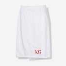 Chi Omega Towel Wrap | White