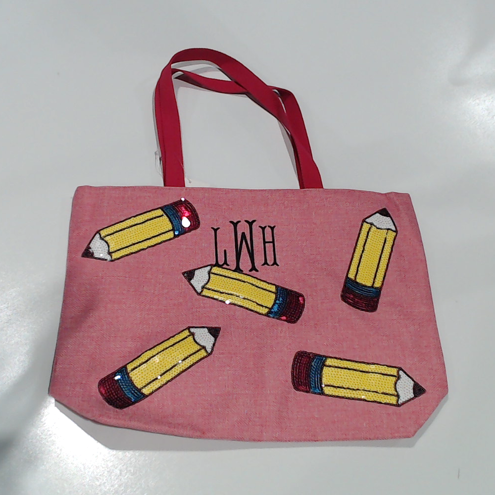 BLOOPER BAG: Monogrammed Sequin Tote Bag