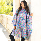 Monogrammed Rain Poncho | Watercolor Cheetah