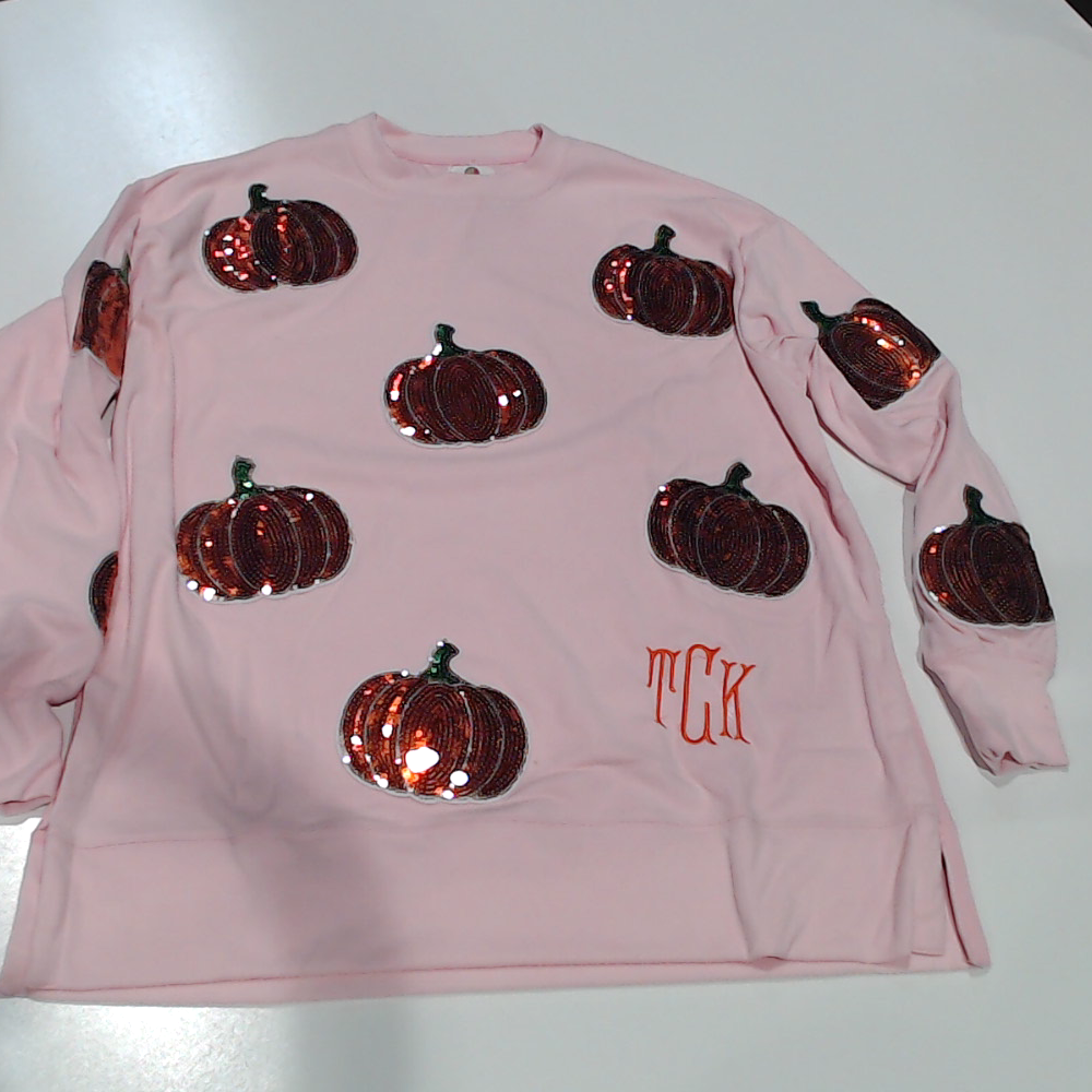 BLOOPER CLOTHING: Monogrammed Sequin Fall Sweatshirt