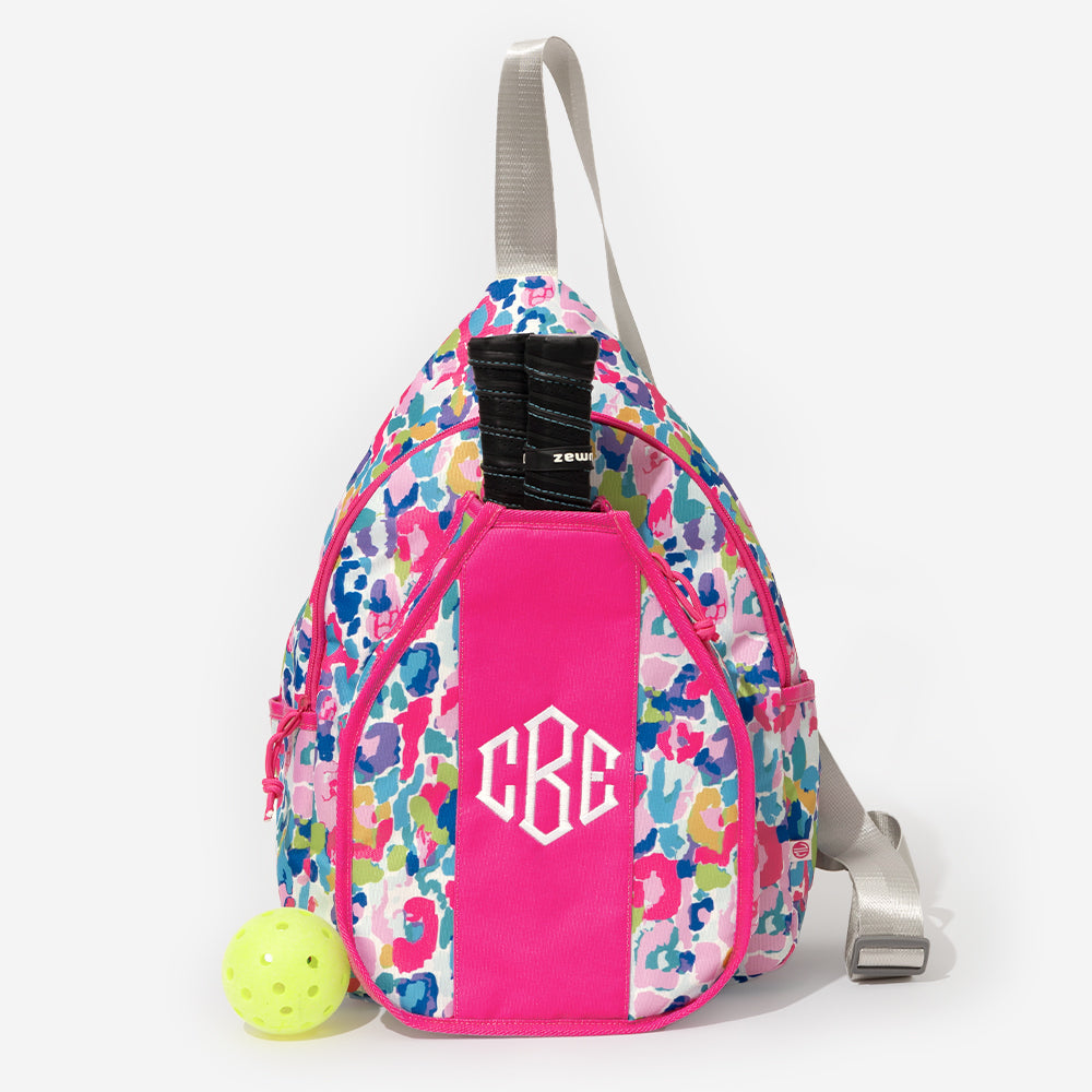 Personalized Pickleball Bag in Watercolor Cheetah