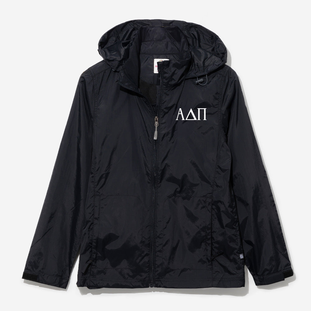 Alpha Delta Pi Black Rain Jacket
