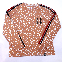 BLOOPER KIDS: Monogrammed Kids Striped Sleeve Shirt