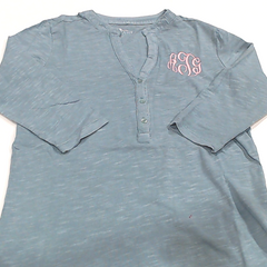 BLOOPER CLOTHING: Monogrammed Henley