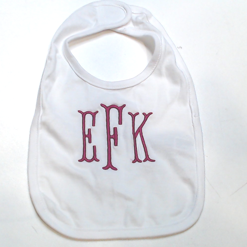 BLOOPER KIDS: Monogrammed Baby Bib