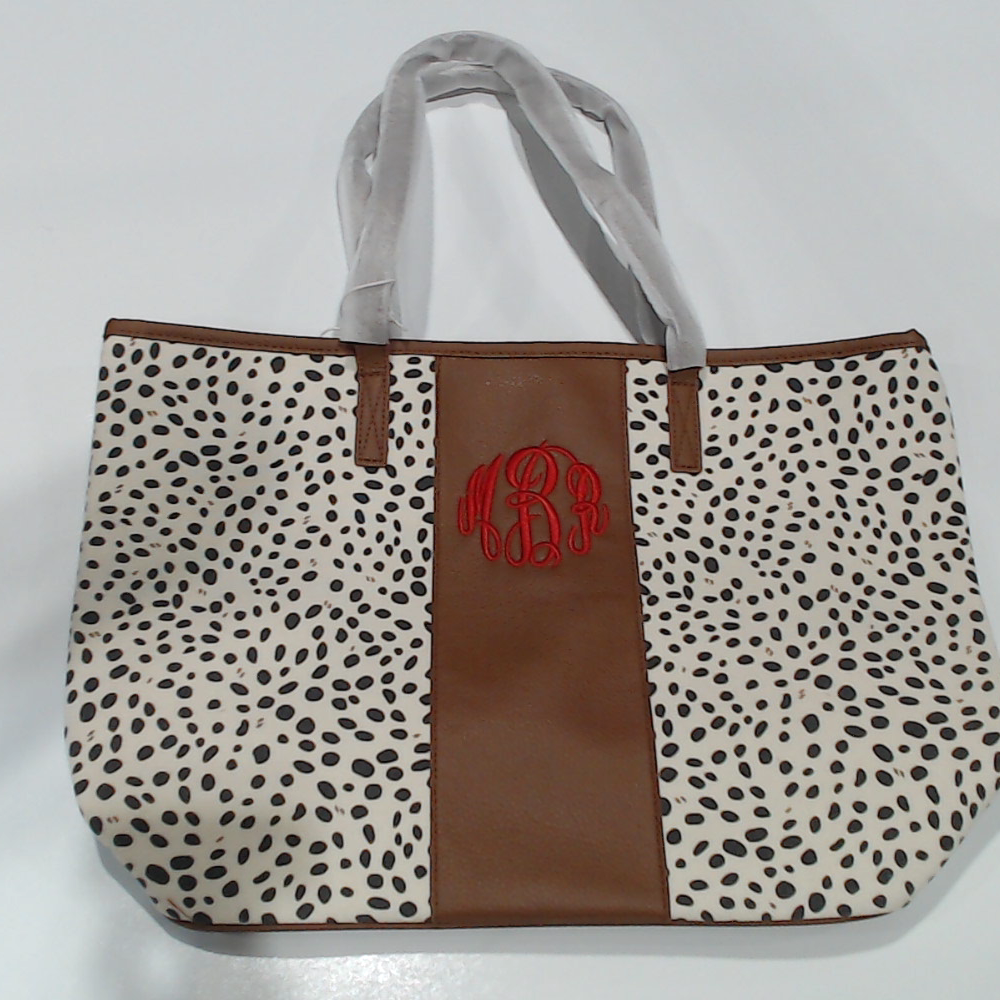 BLOOPER BAG: Monogrammed Leopard Tote Bag