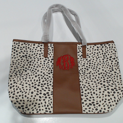 BLOOPER BAG: Monogrammed Leopard Tote Bag