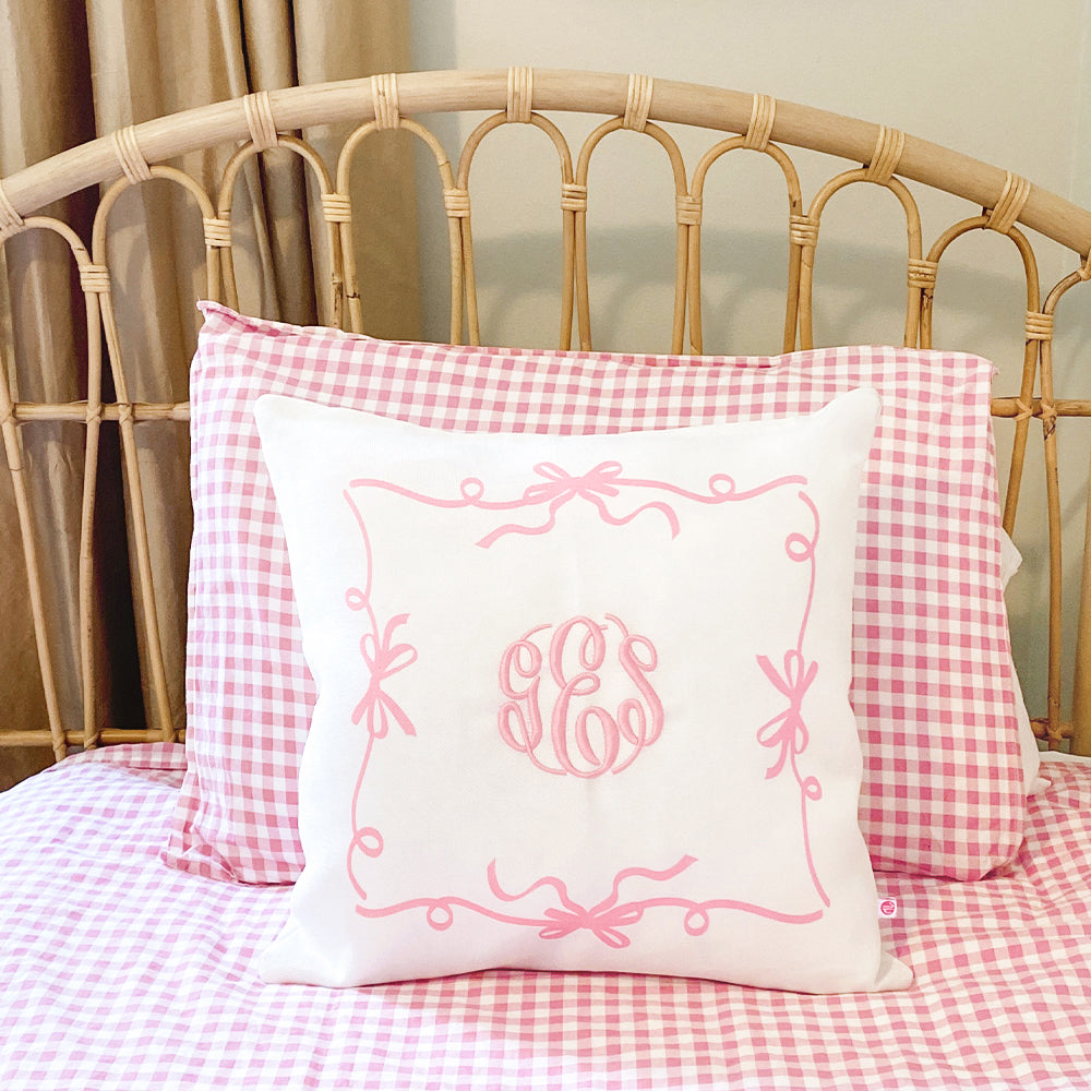 bow pillow sham on bed fall 2025