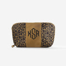 Monogrammed Tech Pouch Organizer | Leopard Print