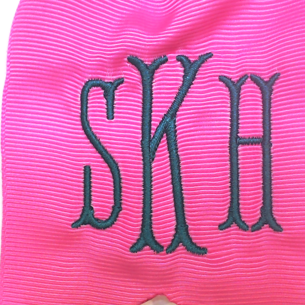 BLOOPER KIDS: Monogrammed Girls Hair Bow