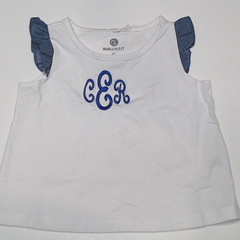 BLOOPER KIDS: Monogrammed Toddler Ruffle Shirt