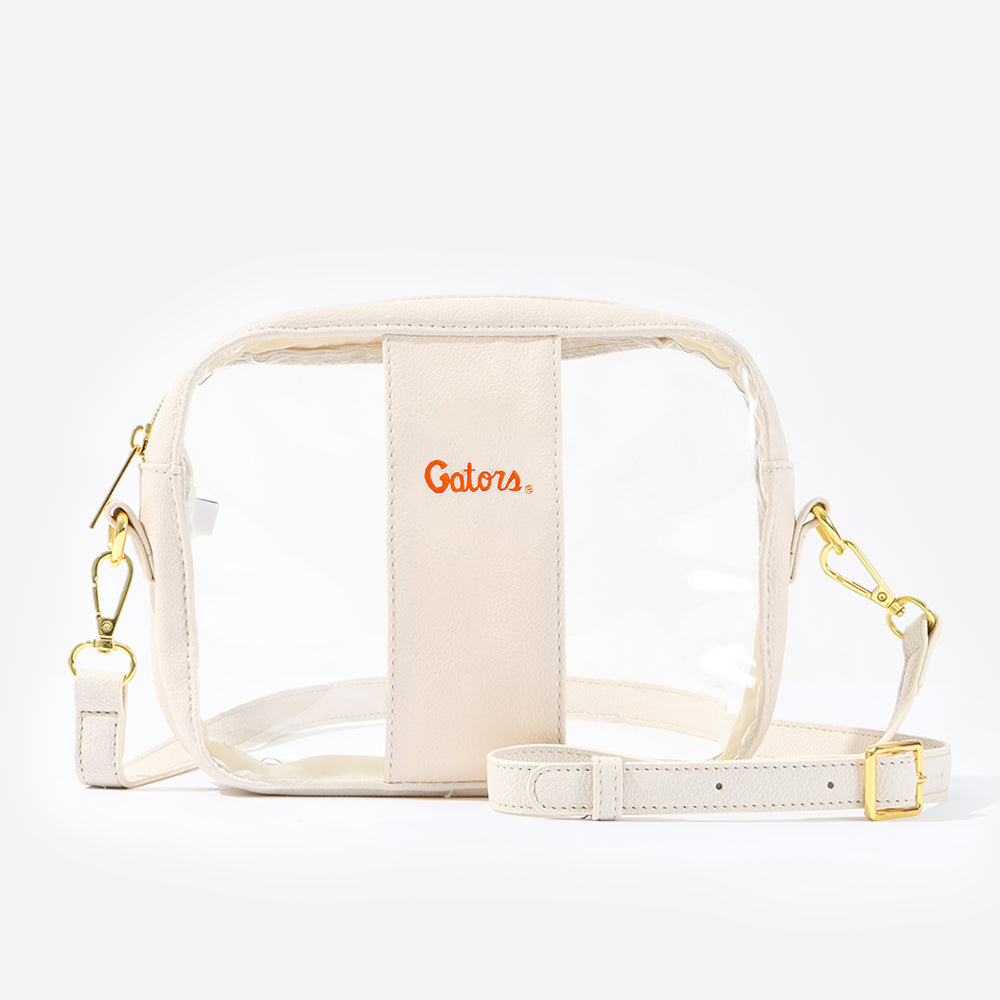 Florida Gators Clear Stadium Crossbody Bag in Bone