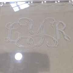 BLOOPER ACCESSORY: Monogrammed Scallop Acrylic Valet Tray