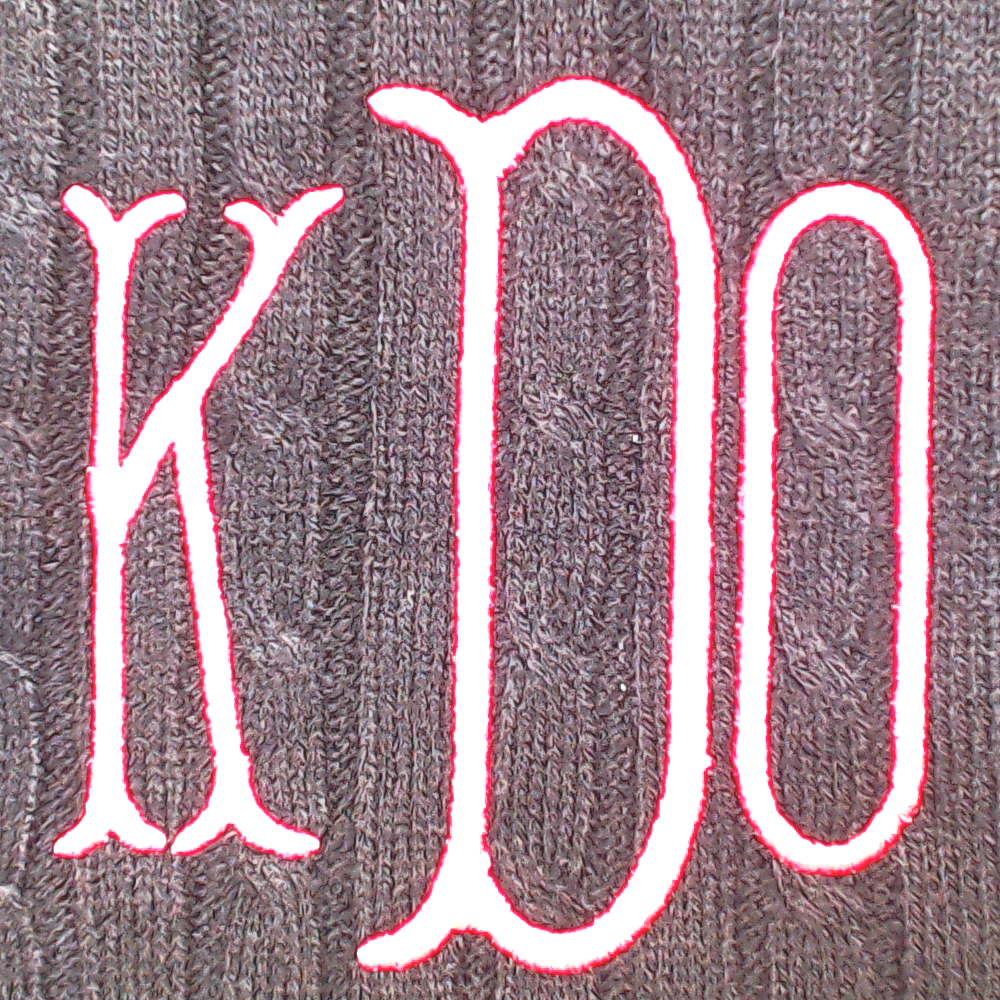 BLOOPER ACCESSORY: Monogrammed Cable Knit Scarf