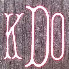 BLOOPER ACCESSORY: Monogrammed Cable Knit Scarf