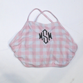 BLOOPER SWIM: Monogrammed High Neck Bikini Top