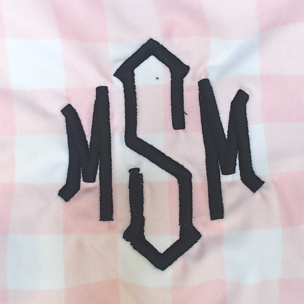 BLOOPER SWIM: Monogrammed High Neck Bikini Top