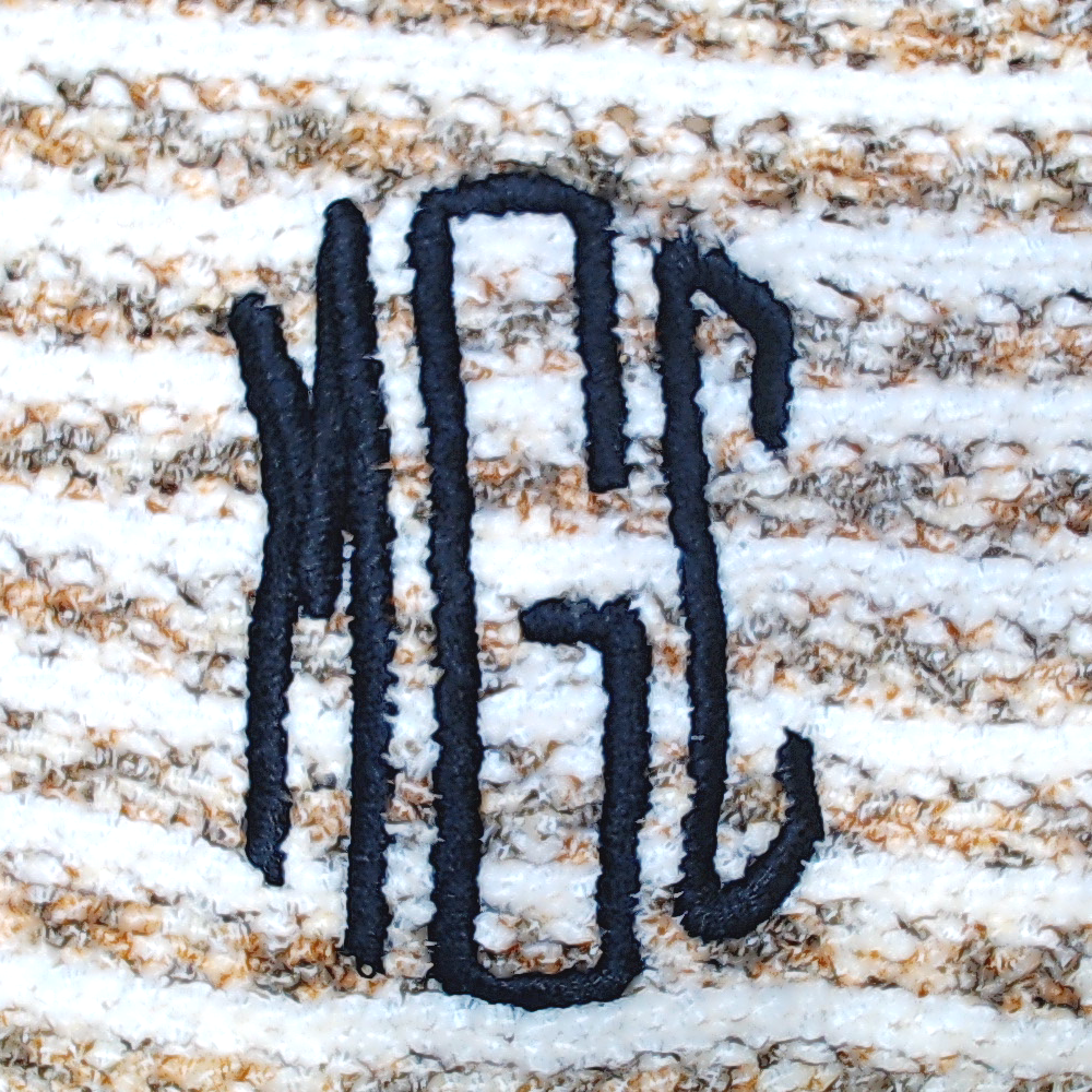 BLOOPER CLOTHING: Monogrammed Striped Chenille Poncho